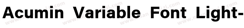 Acumin Variable Font Light字体转换